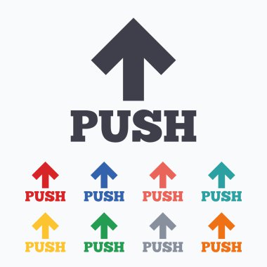 İtme işareti simgeleri