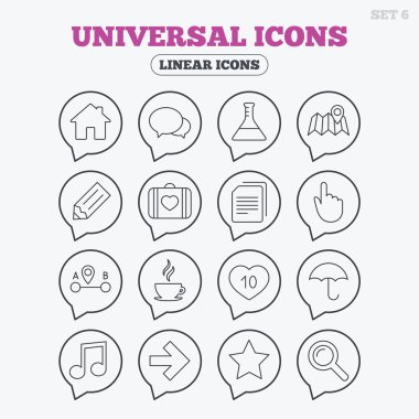 Evrensel simgeleri. Konuşma balonu