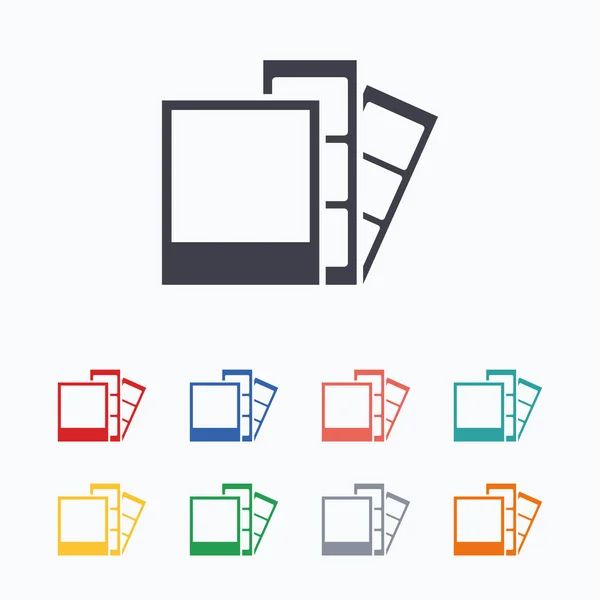 Iconos de plantilla de marco de foto — Vector de stock