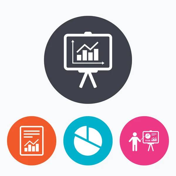 Gráfico de diagrama Gráfico de pastel . — Vector de stock