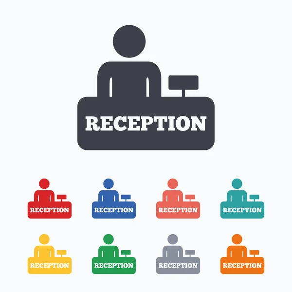 Reception sign icons — Stock Vector