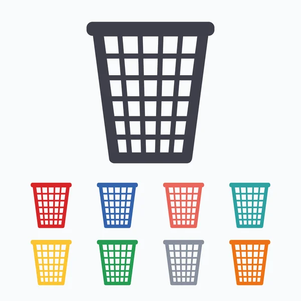 Recycle bin sign icons — Stock Vector