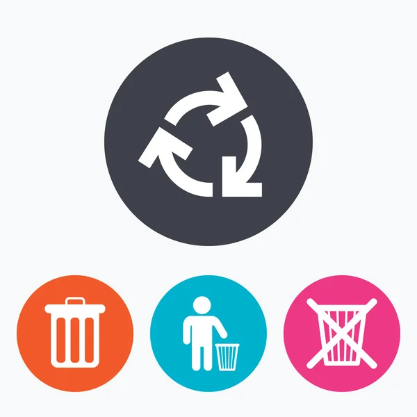 Recycle bin icons. — Stock Vector