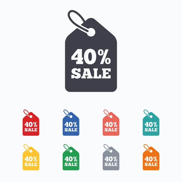 40 percent sale price — Stock Vector