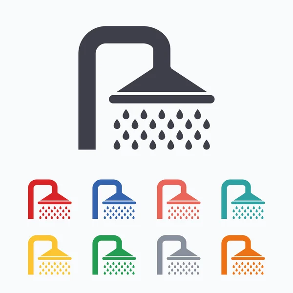 Shower sign icons — Stock Vector