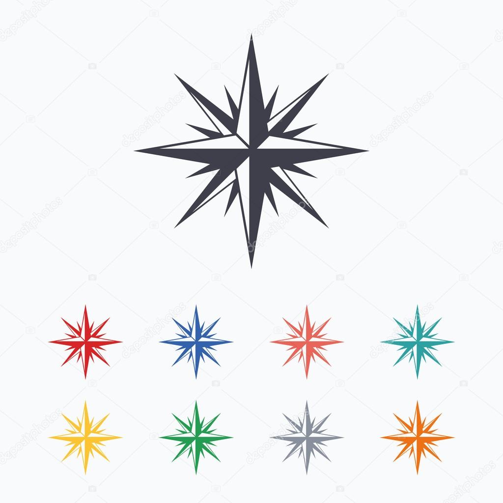 Compass sign icons