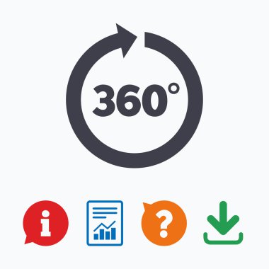 açısı 360 derece işareti