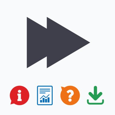 ok işareti simgesi. İleri düğmesi.