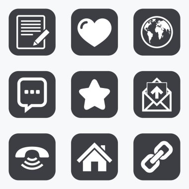 Posta, kişi simgeler. İletişim işaretleri.