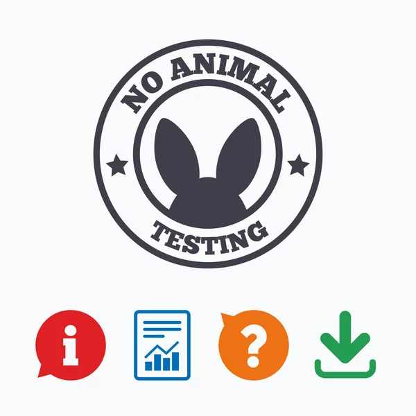 Geen dieren testen teken — Stockvector