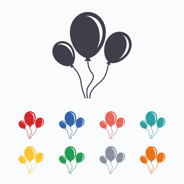 Balloon sign icons — Stock Vector
