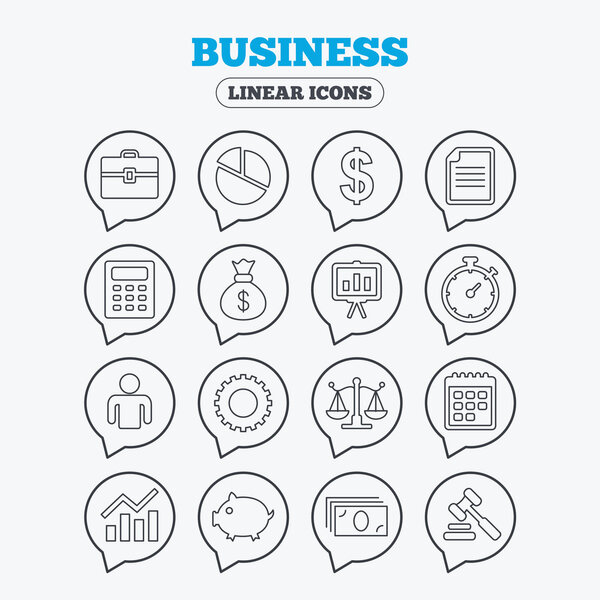 Business line icons.