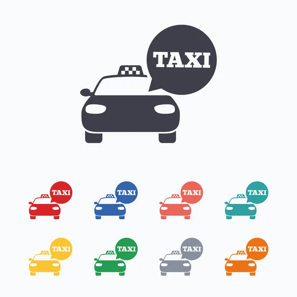 Taxi car sign icons — Stock Vector