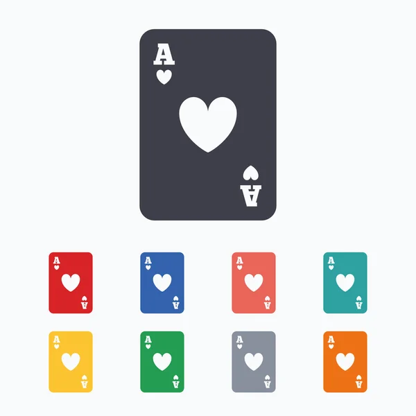Iconos signo de Casino — Vector de stock