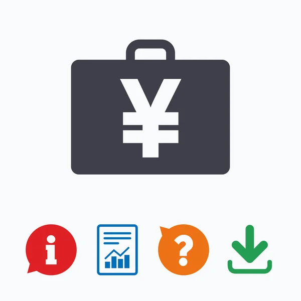 Caso con signo JPY Yen — Vector de stock