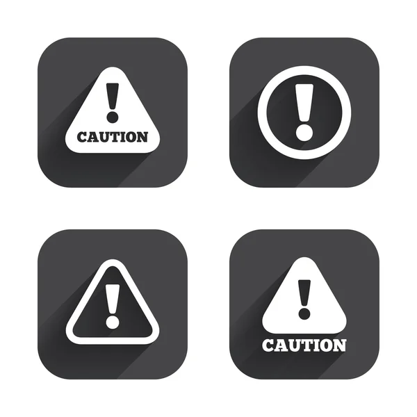 Attention caution signs. — Stock Vector