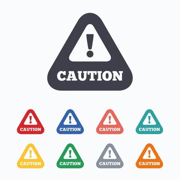 Attention caution signs — Stock Vector