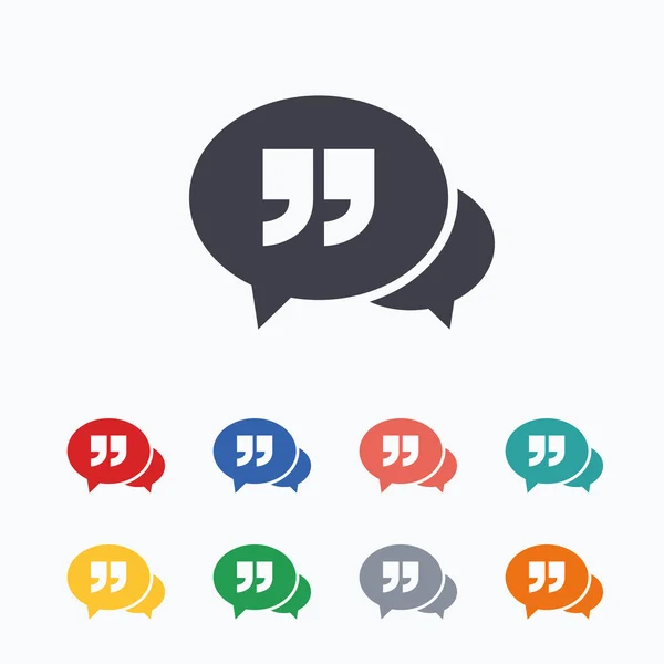 Chat quote sign icons — Stock Vector