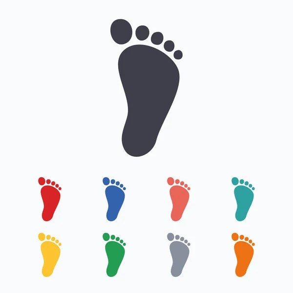Child footprint signs — Stock Vector