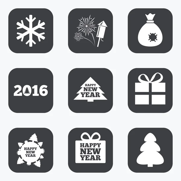 Christmas, new year icons. — Stock Vector