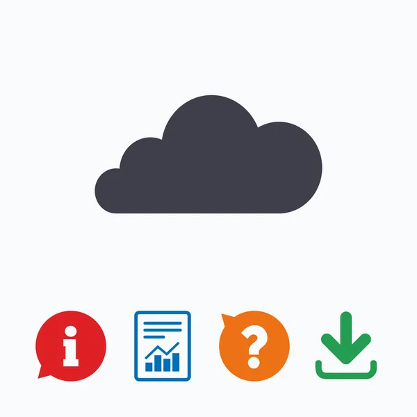 Cloud sign icon. — Stock Vector