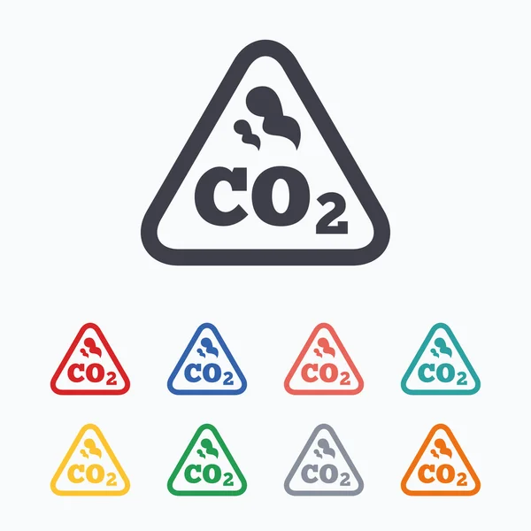 CO2 dioxyde de carbone formule signes — Image vectorielle