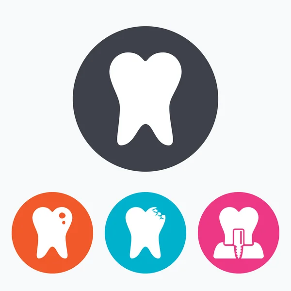 Dental care icons. — Stock Vector