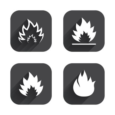 Yangın alev simgeler.