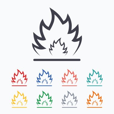 alev işareti simgeleri ateş