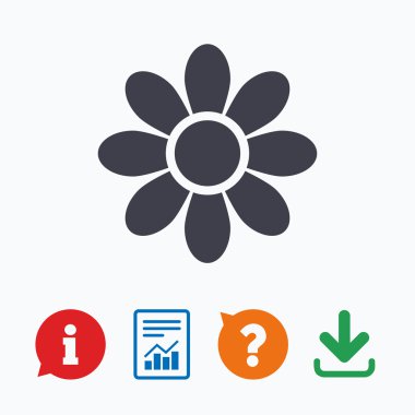 çiçek işareti simgesi.