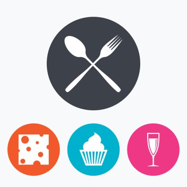 Gıda simgeler. Kek cupcake