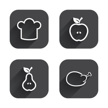 Elma ve armut meyve sembolleri.