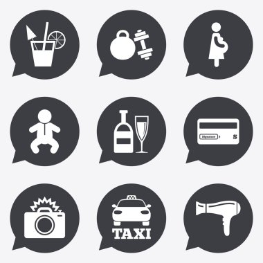 Otel, Oda Servisi simgeler.