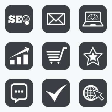 Internet, seo simgeler.