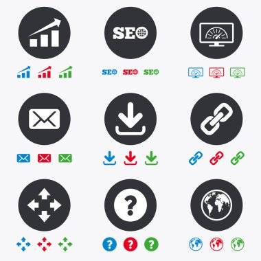 Internet, seo simgeler.