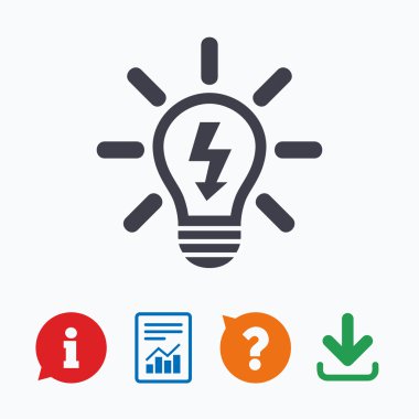 ışık lamba işareti simgesi.