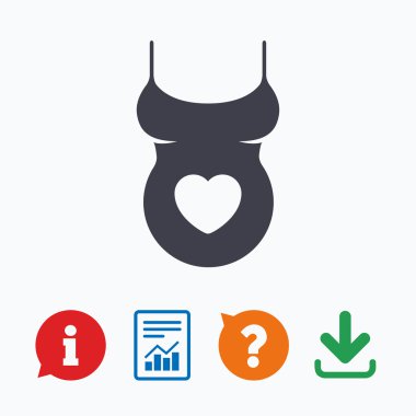 Hamile kadın gömlek işareti