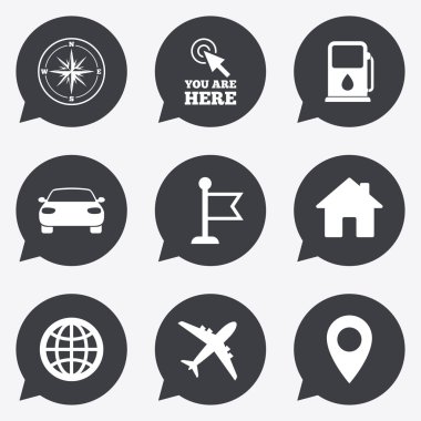 Navigasyon, gps simgeleri.