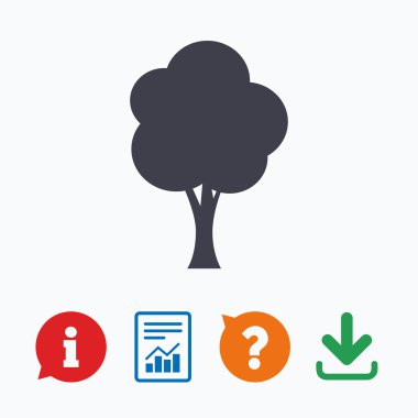 ağaç işareti simgesi. Orman sembolü.