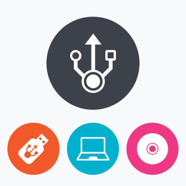 USB flash sürücü simgeleri.