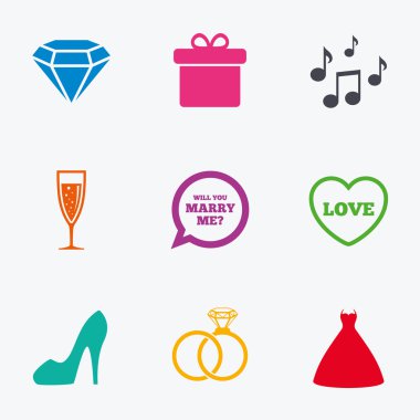 Düğün, nişan simgeler.