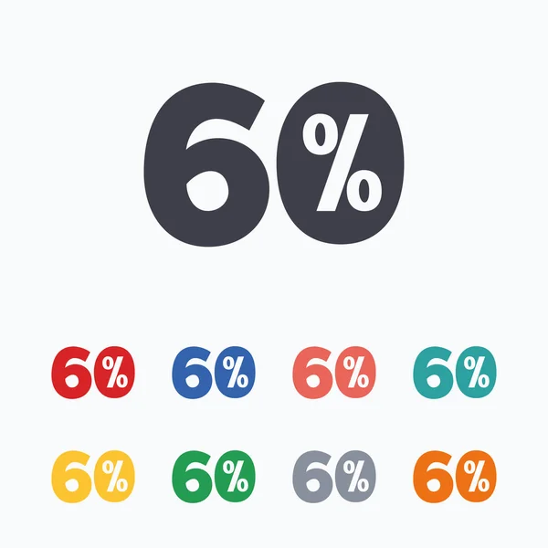 60 por cento sinais de desconto —  Vetores de Stock