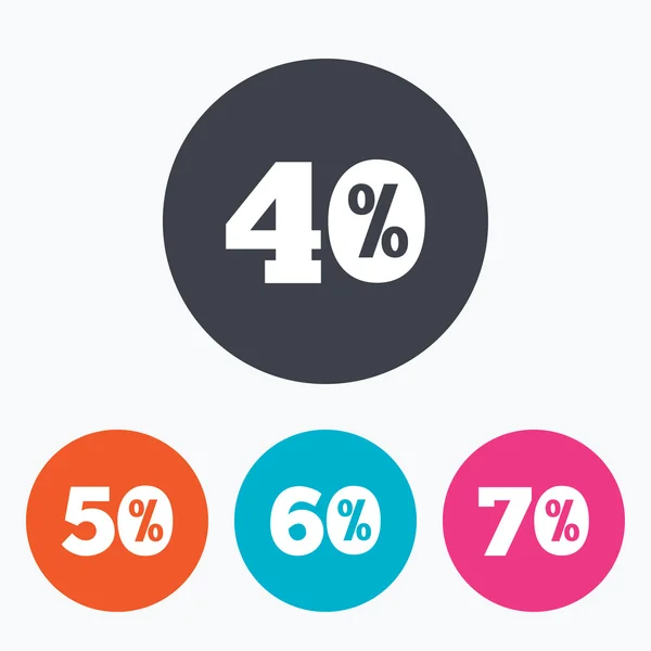 Rabatt-Symbole verkaufen. — Stockvektor