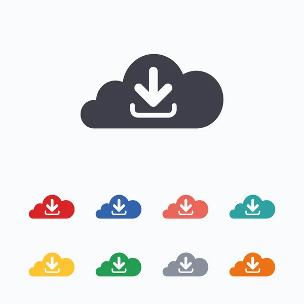 Download from cloud icons — Stock Vector