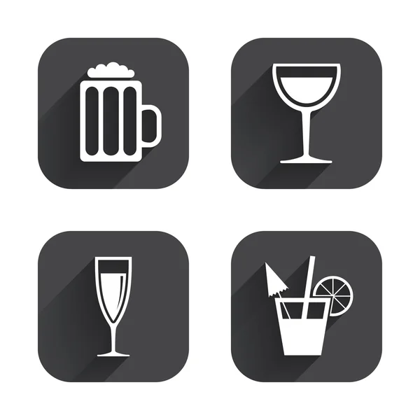 Panneaux de boissons alcoolisées . — Image vectorielle