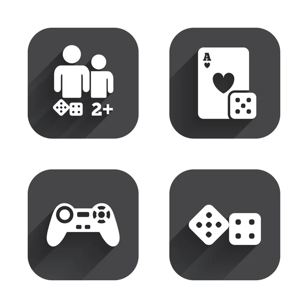 Iconos de jugador. Juegos de mesa jugadores . — Archivo Imágenes Vectoriales