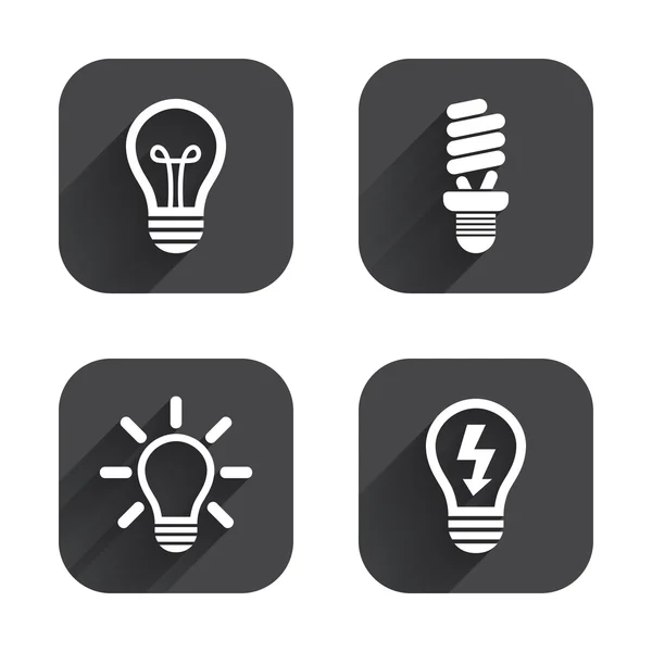 Light lamp icons. — Stock Vector