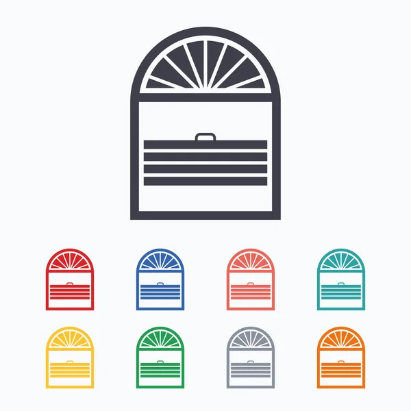 Louvers plisse iconos signo — Archivo Imágenes Vectoriales