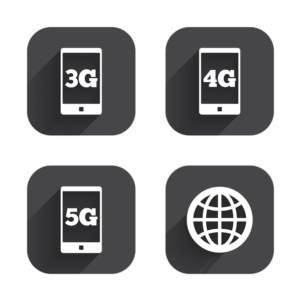 Mobile telecommunications icons. — Stock Vector