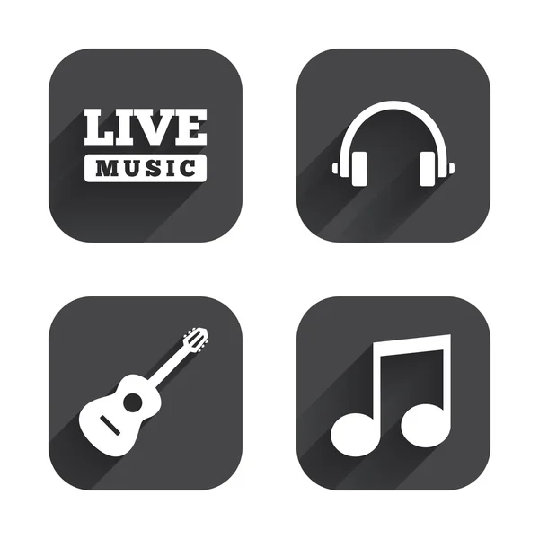 Musical elements icons — Stock Vector